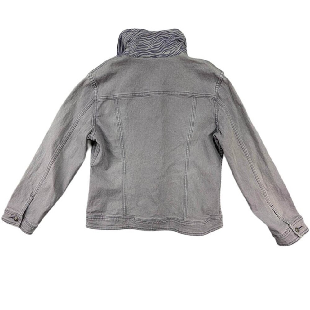 DG2 Diane Gilman Denim Jacket Womens S Purple Trucker Streetwear Grunge Bling‎ - Picture 3 of 11